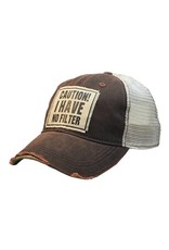 Vintage Life Caution! I Have No Filter Distressed Trucker Cap