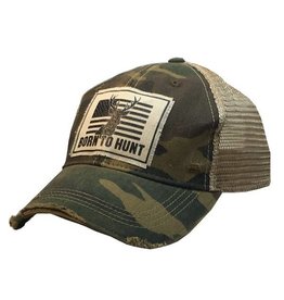 Vintage Life Born To Hunt Distressed Trucker Cap