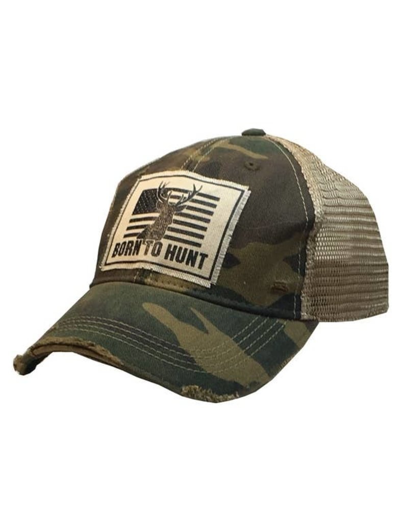 Vintage Life Born To Hunt Distressed Trucker Cap