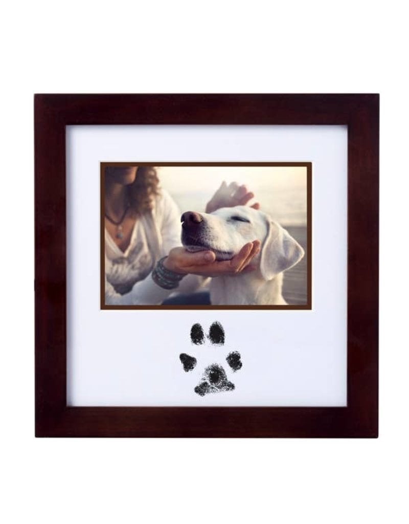 Pearhead Pawprints Photo Frame and Ink Kit, Espresso