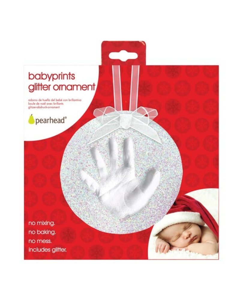 Pearhead Babyprints Christmas Ornament, Glitter