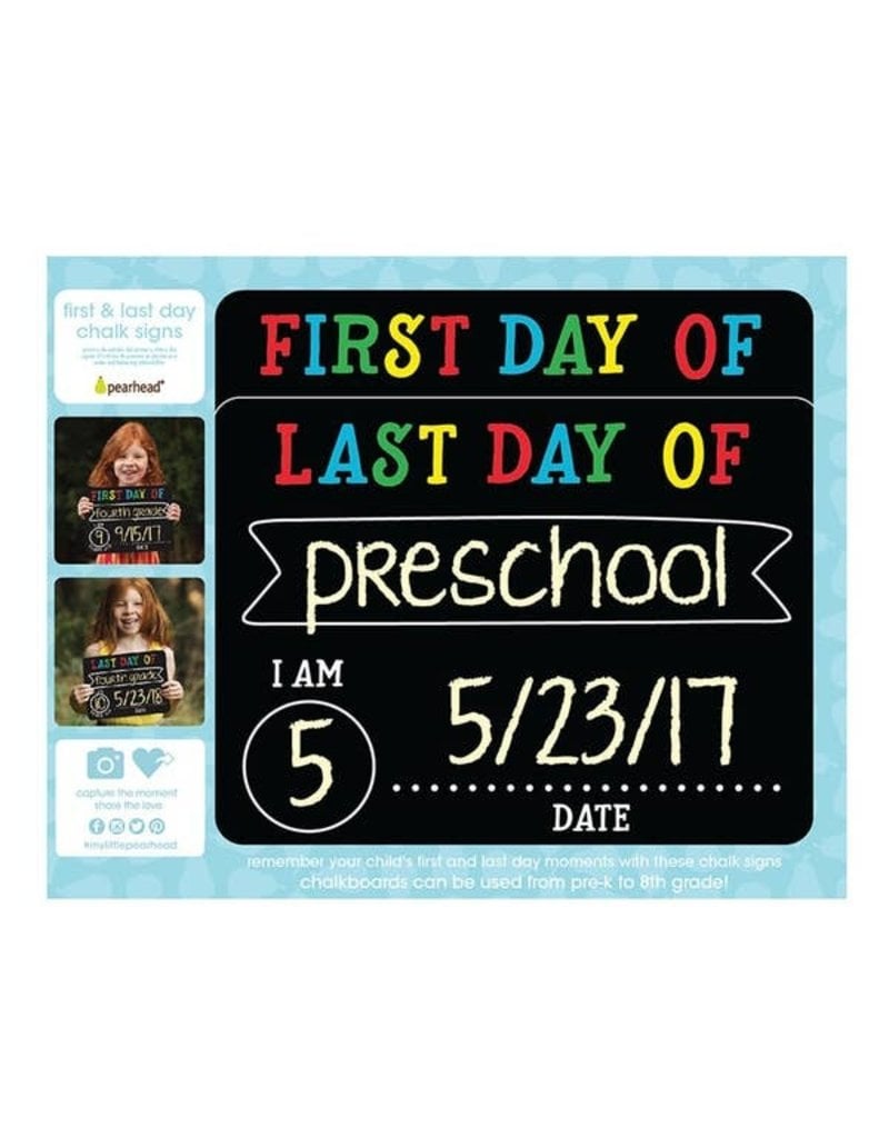Pearhead First And Last Day Photo Sharing Chalkboard Signs