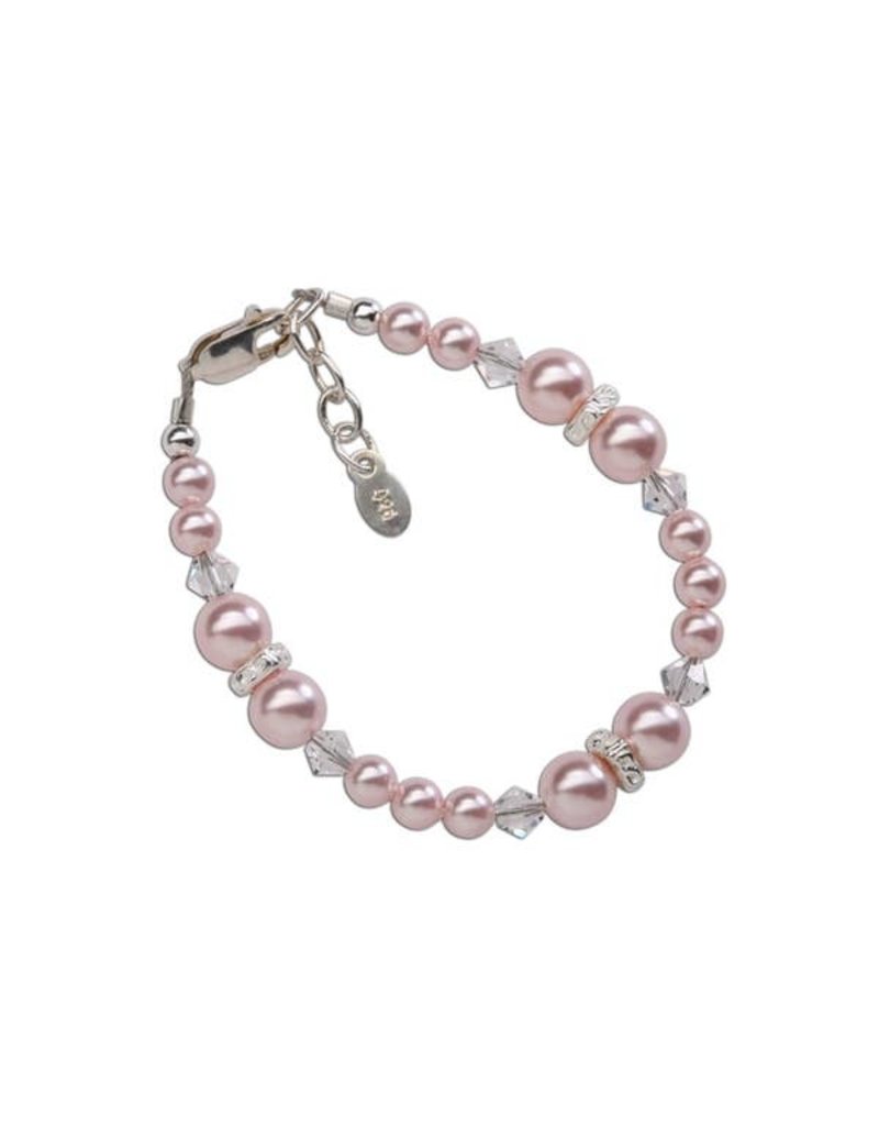 Cherished Moments Sadie - Sterling Silver Pink Pearl Bracelet