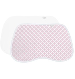 Kushies 2pk Burp pads - pink/white