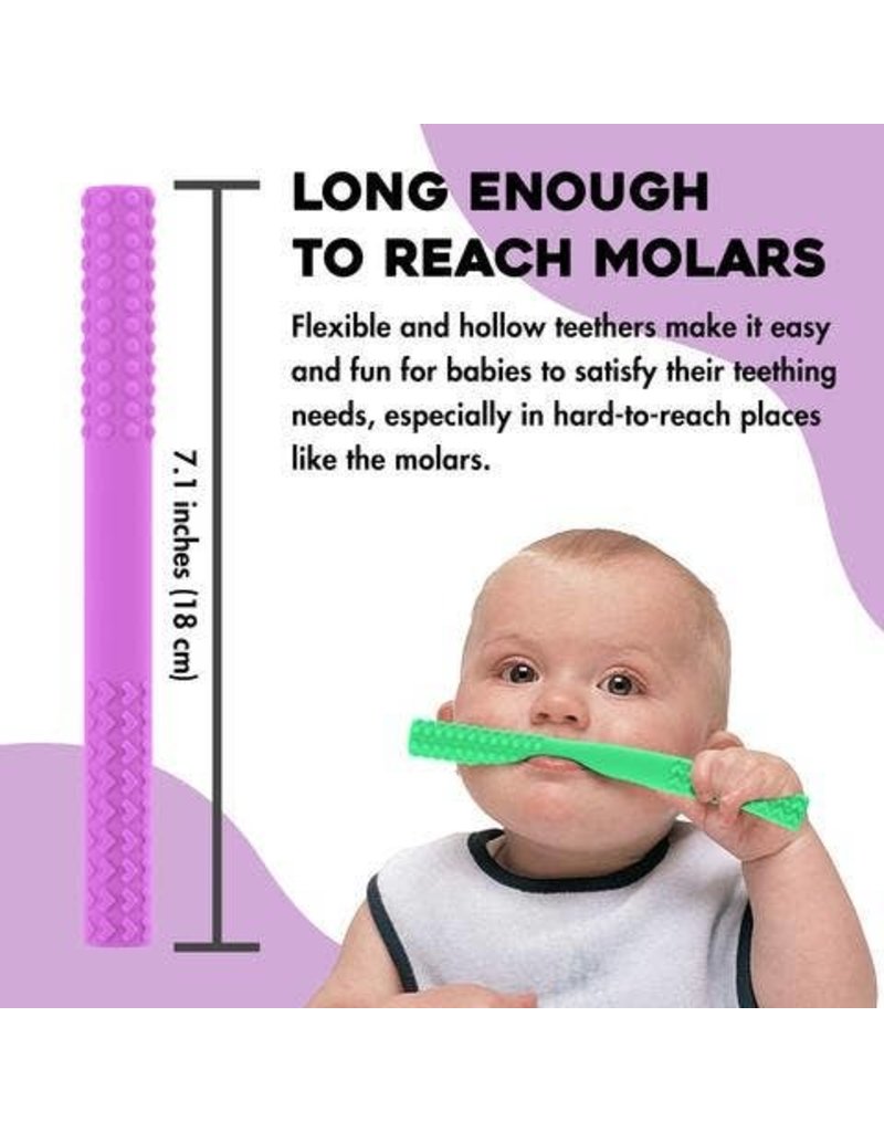 Swanky Babies Swanky Babies Silicone Teething Tube - green