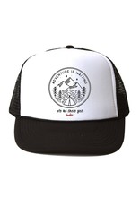 Bubu Adult Black Trucker hat - Adventure Is waiting