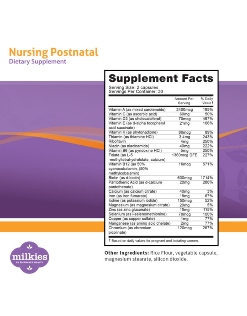 Milkies Nursing Postnatal Multivitamin