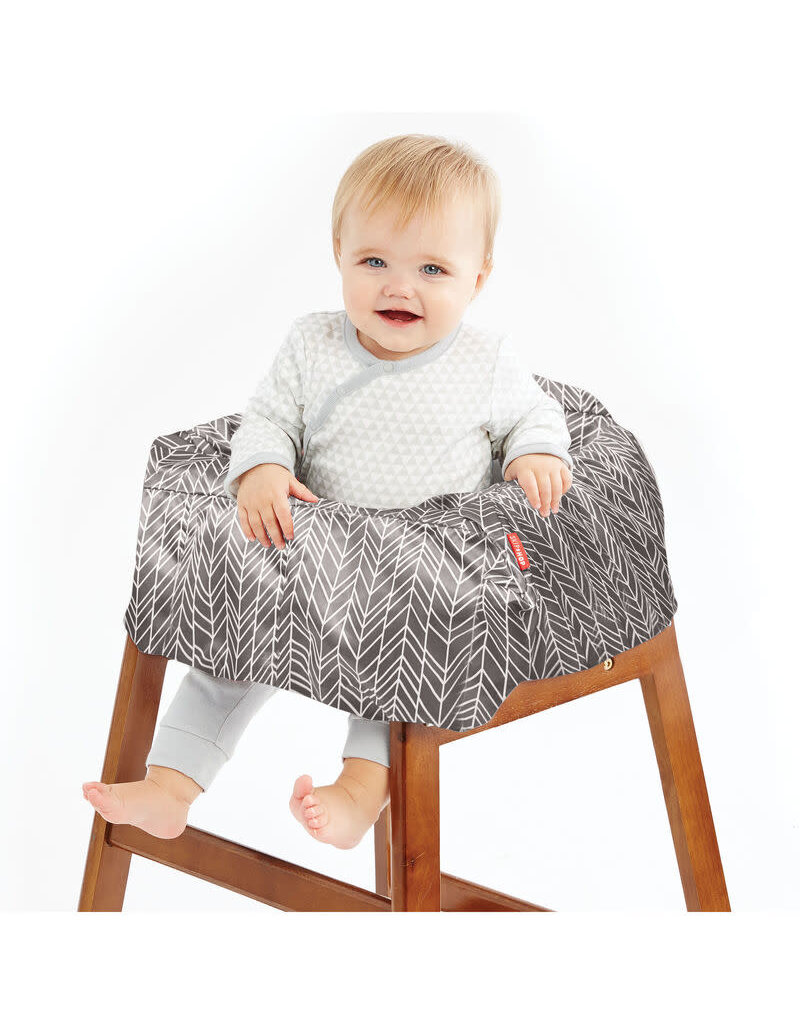 Skip Hop TAKE COVER shopping cart & high chair cover GREY FEATHER