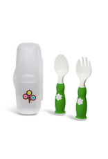 Zoli Feeding Green Fork & Spoon Set