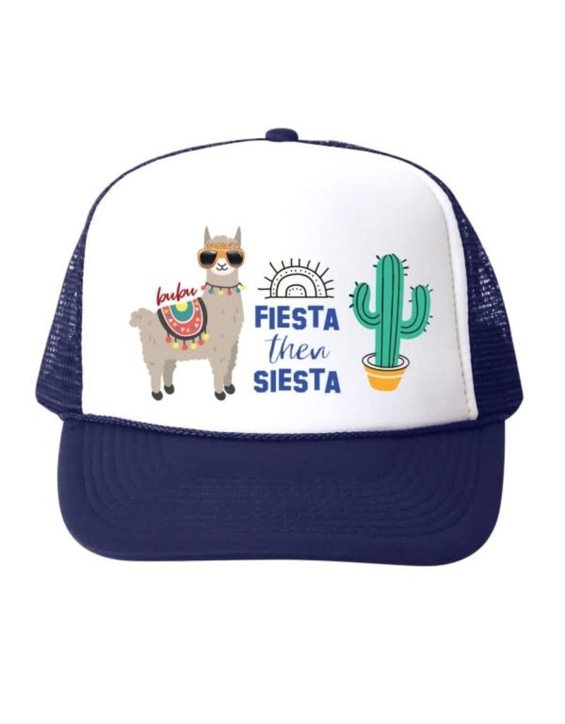 Bubu Youth Navy Trucker hat - Fiesta then Siesta