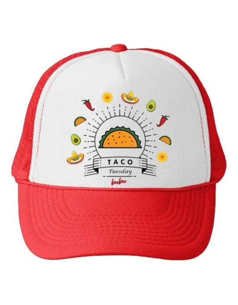 Bubu Youth Trucker Hat 18m-4Yr Red Taco Tuesday