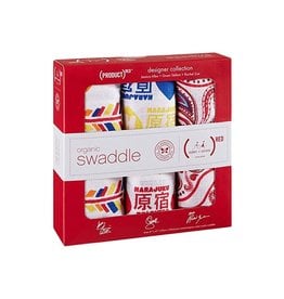 Aden & Anais Aden & Anais Organic Swaddles Red 3 Pack