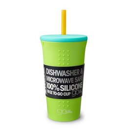 Silikids Silicone Straw Cup - 12oz - Blue