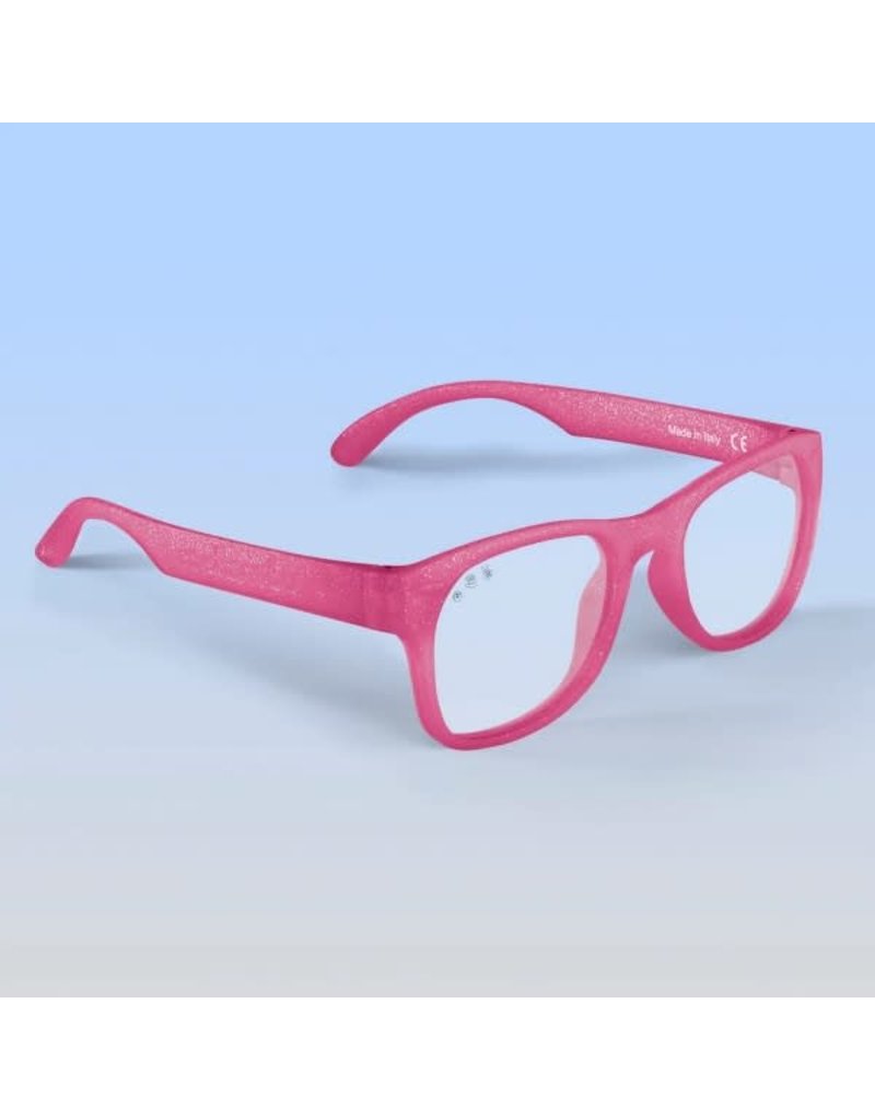 Adult S/M Screen Time Blue Blocker Glasses Pink Glitter - Swanky Babies