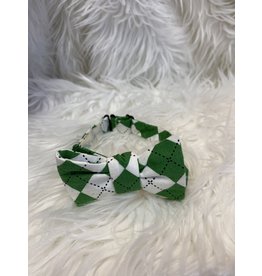 Tadpole & Lily Tie Little Green Argyle Westen Bow Tie