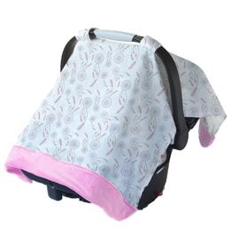 Cozy Happens Infant Car Seat Canopy  Sweet Dreamcatcher Pink