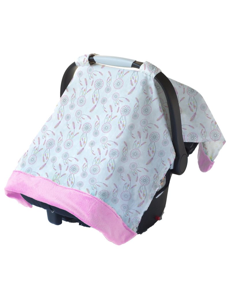 Cozy Happens Infant Car Seat Canopy  Sweet Dreamcatcher Pink