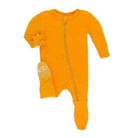 Kickee Pants Solid Footie with Zipper Tamarin Preemie