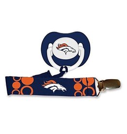 Baby Fanatic Pacifier with Clip Broncos