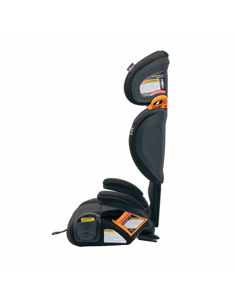 KidFit ClearTex Plus 2-in-1 Belt-Positioning Booster Car Seat - Obsidian