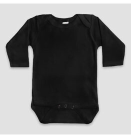 Laughing Giraffe Laughing Giraffe Baby Long Sleeve One Piece Bodysuits – Polyester Cotton Blend  -Black