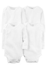 Carter's Carter's Bodysuit Long Sleeve Singles  -White