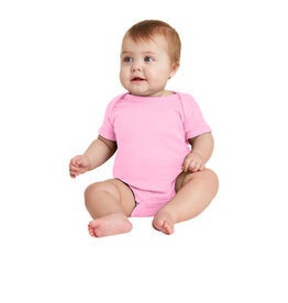 Rabbit Skins Rabbit Skins™ Infant Short Sleeve Baby Rib Bodysuit - Pink