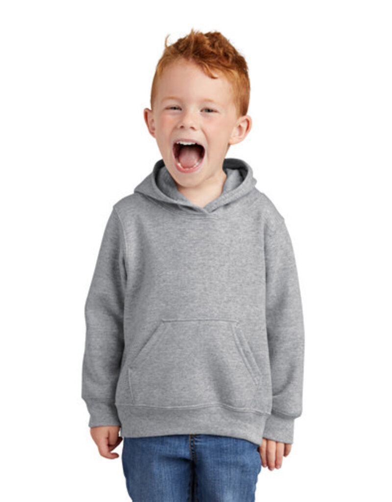 Port & Company Precious Cargo® Toddler Core Fleece Pullover Hooded Sweatshirt - Athletic Heather