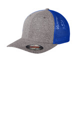 Port Authority Port Authority ® Flexfit ® Melange Mesh Back Trucker Cap - True Royal/ Grey Heather