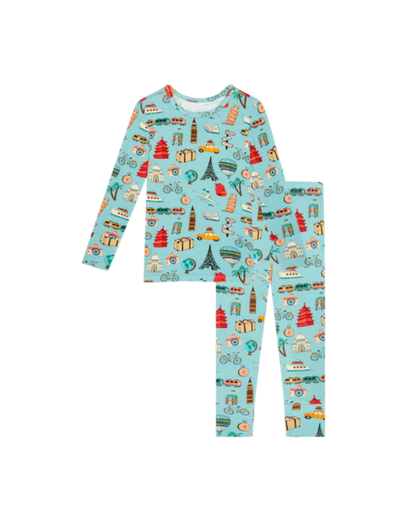 Posh Peanut Around the World - Long Sleeve Basic Pajama