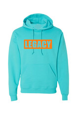 Swanky Babies ADULT Legacy Cheer PUFF Hoodie- Teal/Orange