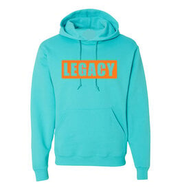 Swanky Babies ADULT Legacy Cheer PUFF Hoodie- Teal/Orange