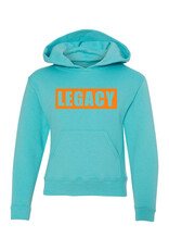 Swanky Babies YOUTH Legacy Cheer PUFF Hoodie- Teal/Orange