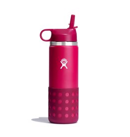 Hydroflask 20 OZ KIDS  WIDE MOUTH STRAW CAP AND BOOT PEONY