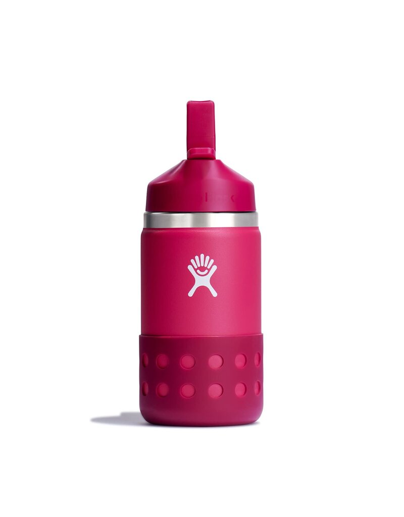 Hydroflask 12 OZ KIDS F WIDE MOUTH STRAW CAP AND BOOT PEONY