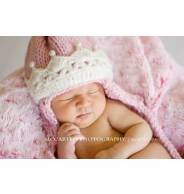 daisy Baby Daisy Baby Abigail Pink/white crown hat