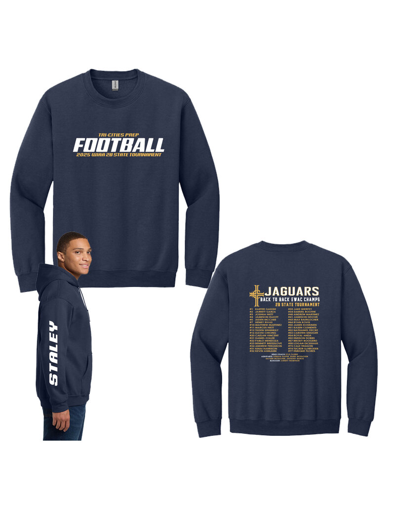 BDK Industries 2025 TCP Football State Crewneck Sweatshirt