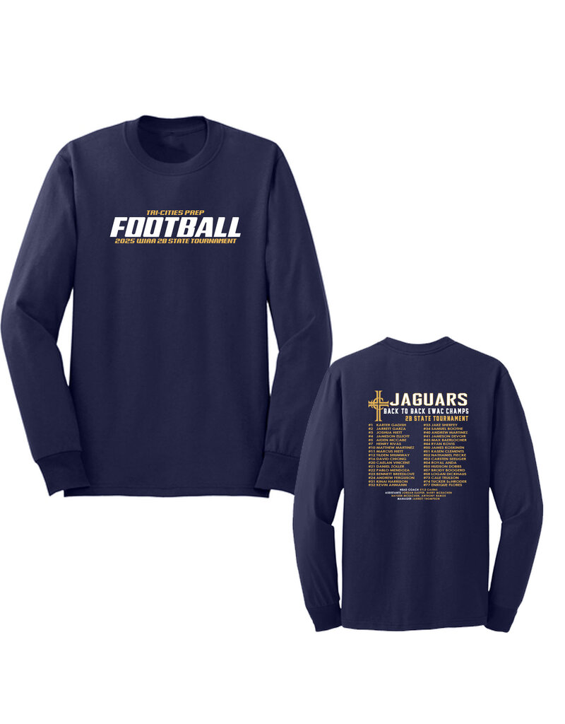 BDK Industries 2025 TCP Football State Long  Sleeve Shirt