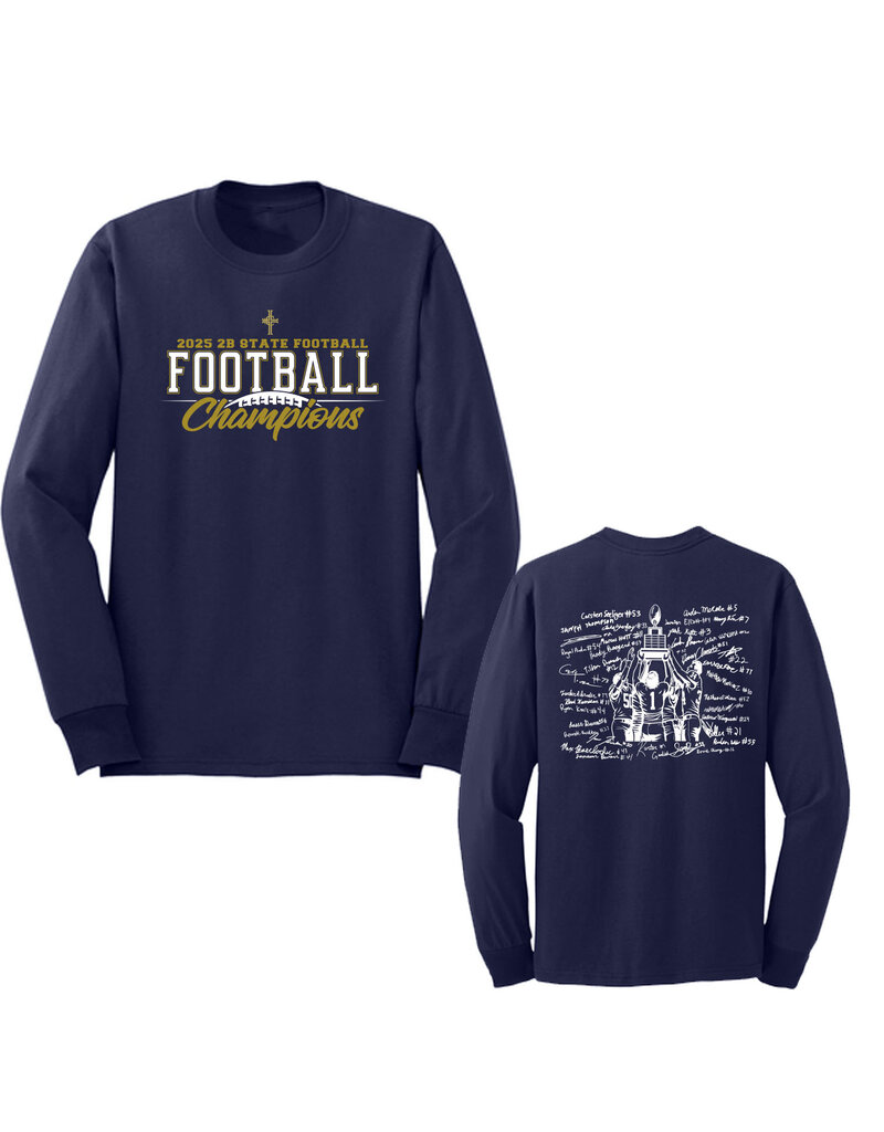 BDK Industries 2025 TCP Football State CHAMP Long  Sleeve Shirt