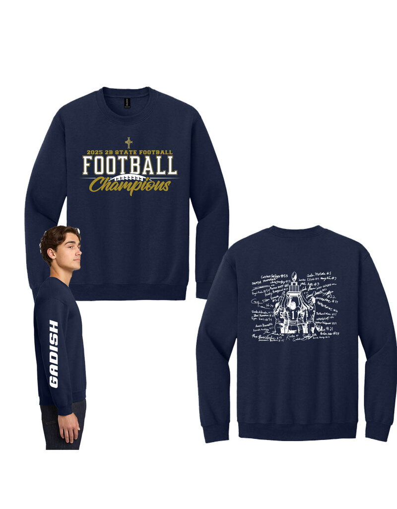 BDK Industries 2025 TCP Football State CHAMP Crewneck Sweatshirt