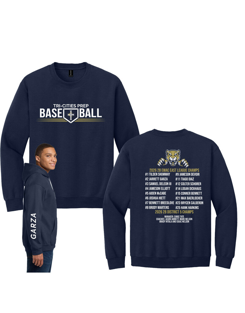 BDK Industries 2026 TCP baseball State Crewneck Sweatshirt
