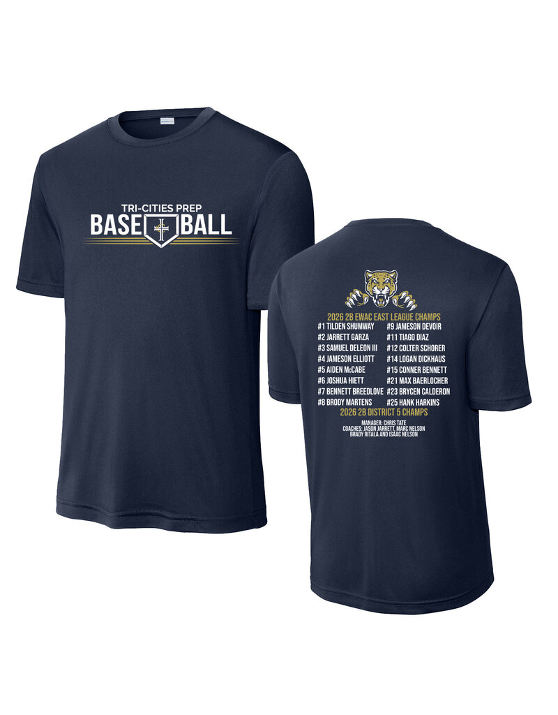 BDK Industries 2026 TCP Baseball State PERFORMANCE Short Sleeve Shirt