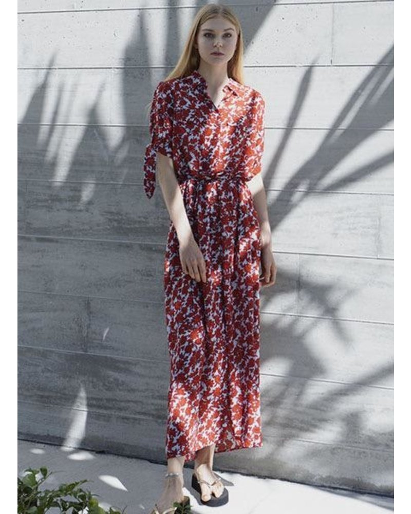 floral maxi shirt