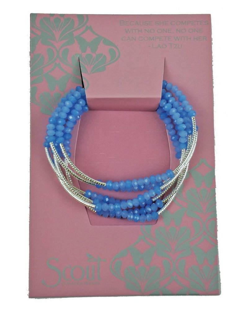 Scout Wrap Bracelet Or Necklace In Periwinkle Silver Scout Wrap Bracelet Or Necklace In Periwinkle Silver