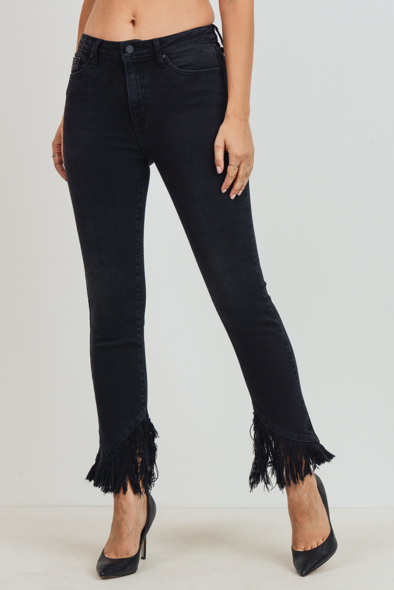 long fringe jeans