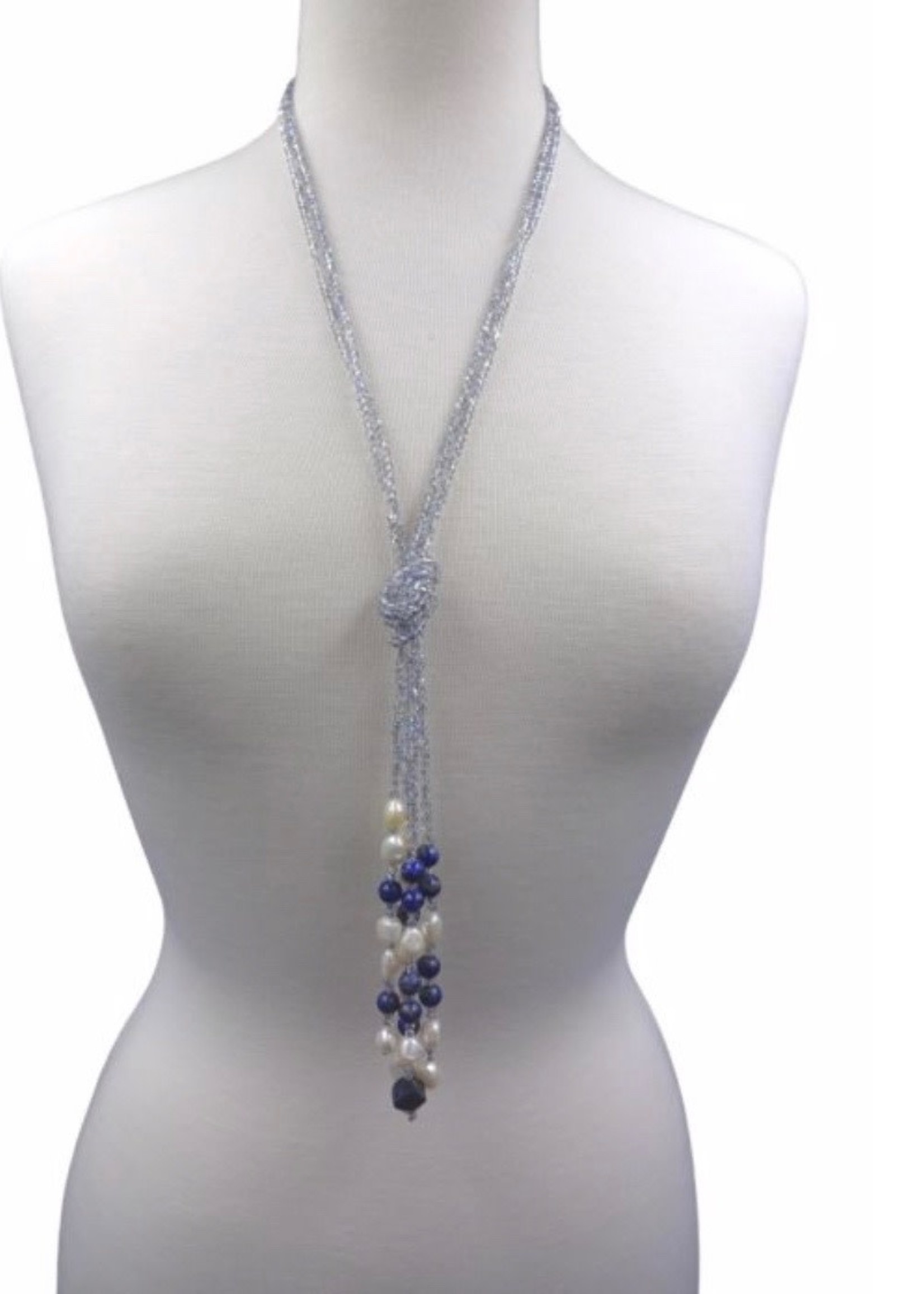 Beaded Crystal and Stone Necklace