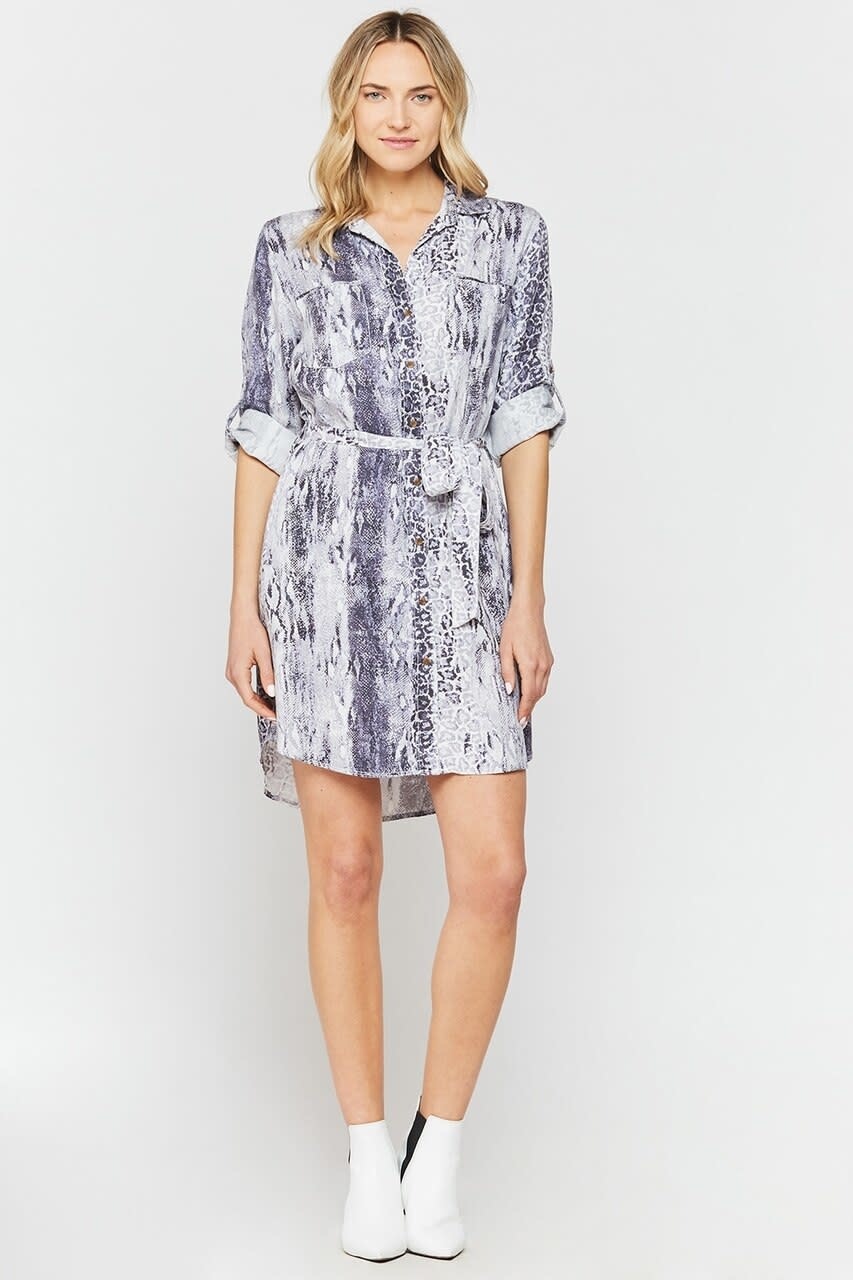 snakeskin tshirt dress