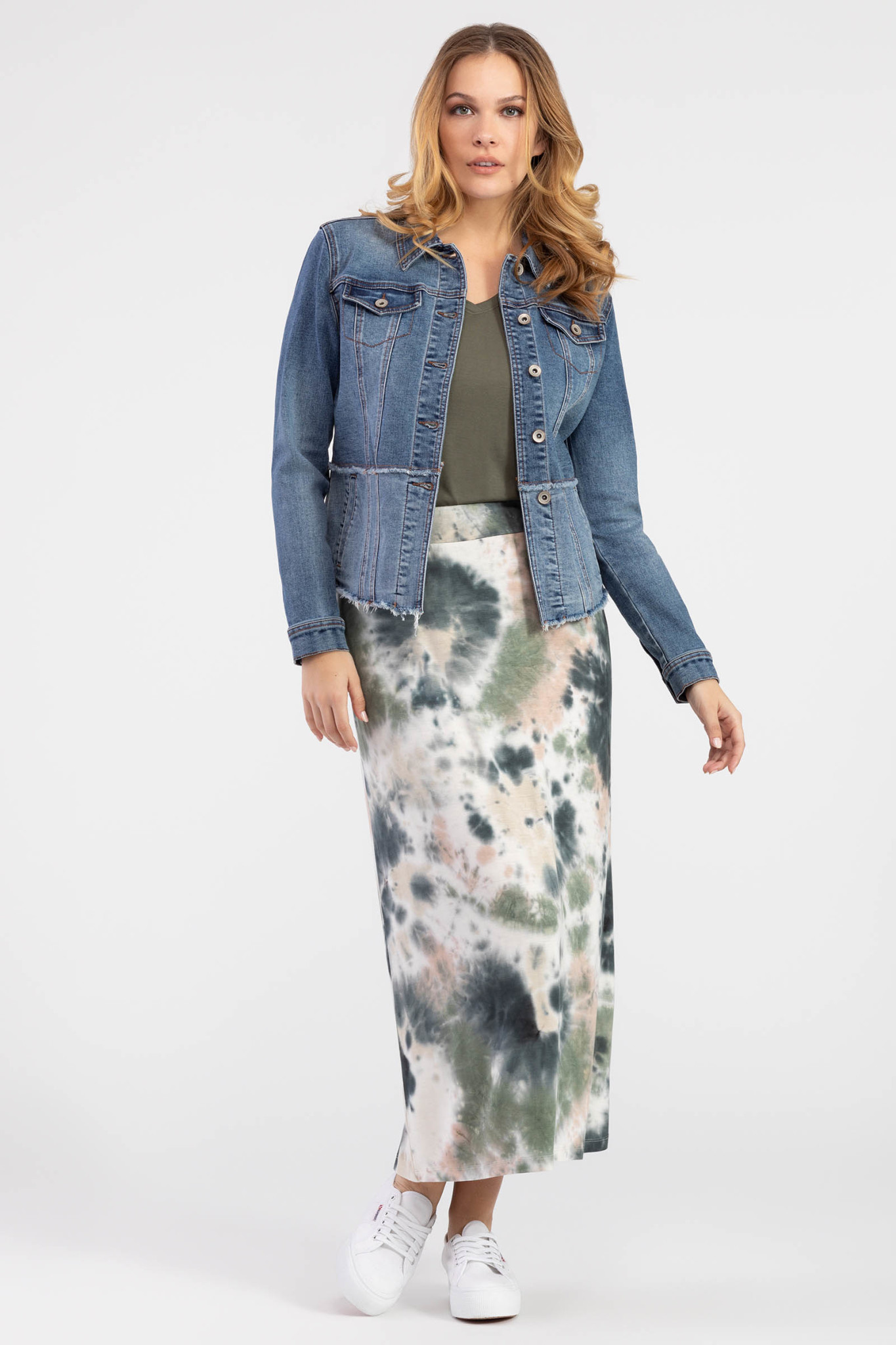 fray hem denim jacket