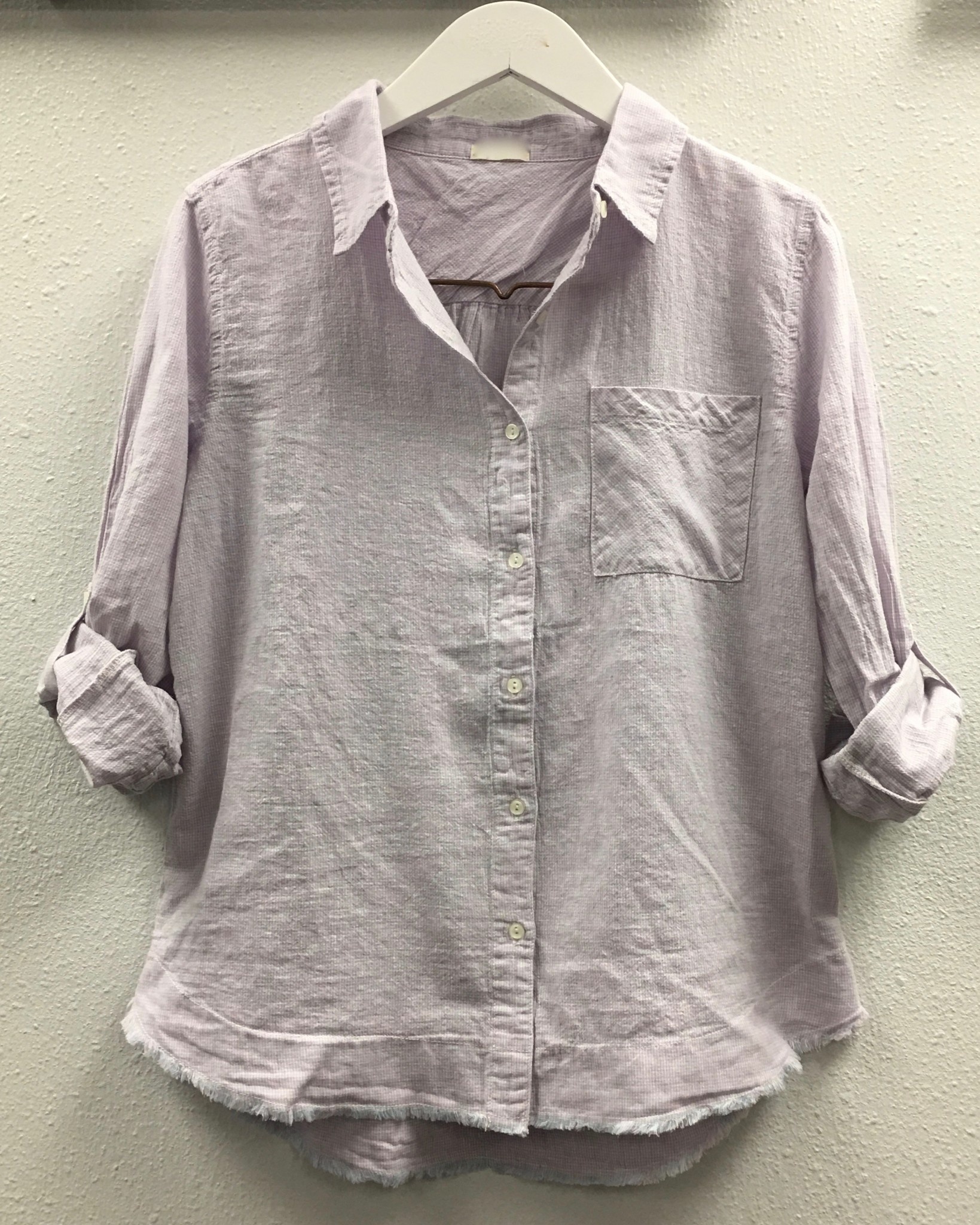 frayed hem shirt