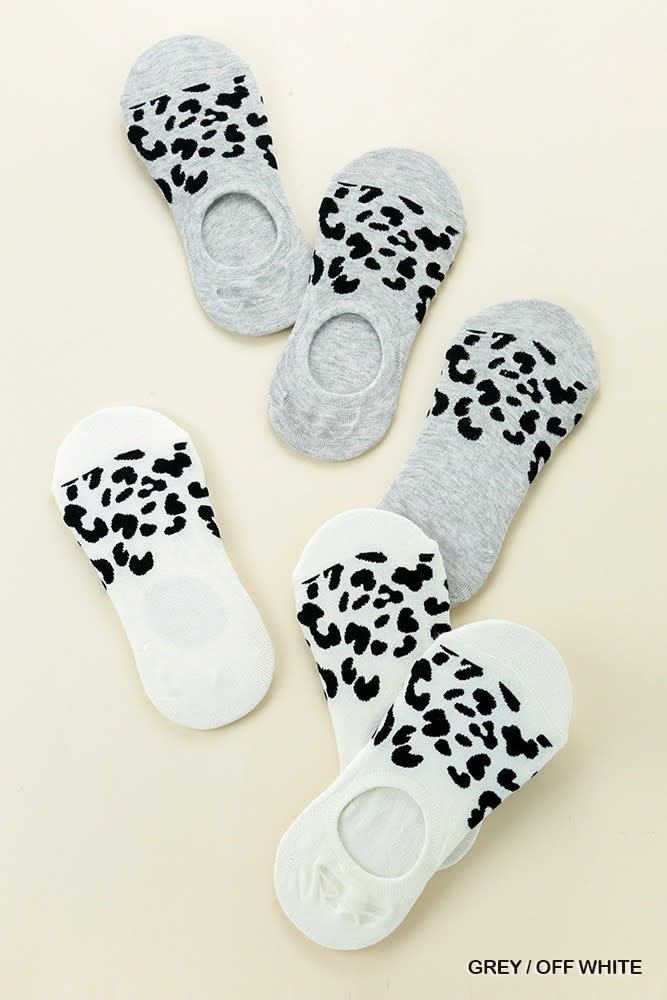 off white leopard socks